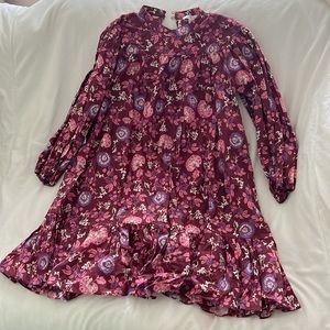 Topshop long sleeve knee-length dress